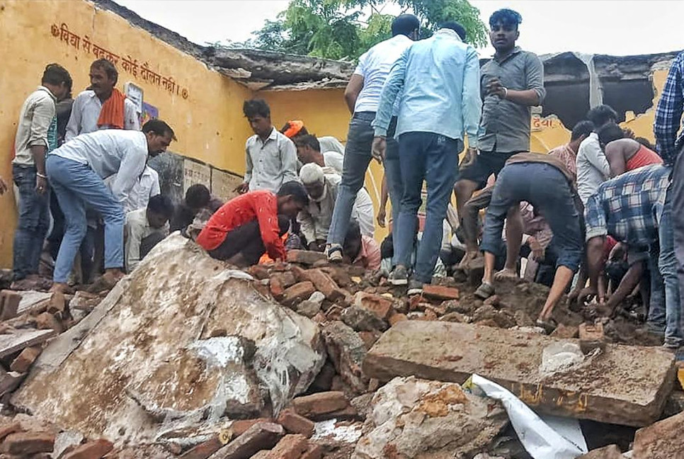 Collapsed roof kills 7 children in India’s Rajasthan