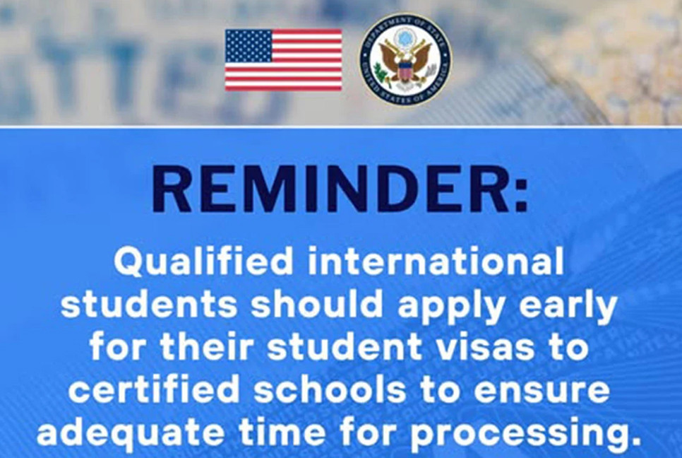 US Embassy issues special instructions for student visas