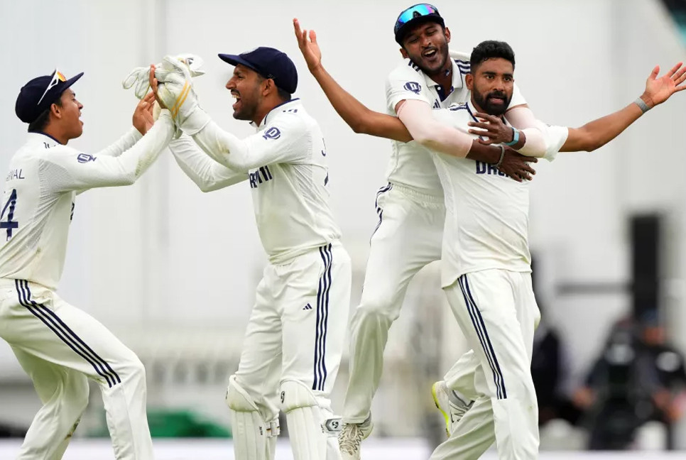 India hold nerve to clinch dramatic Oval Test by, draw series 2-2