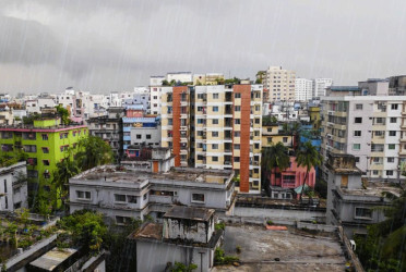 Torrential rain brings ‘good’ air to Dhaka this morning