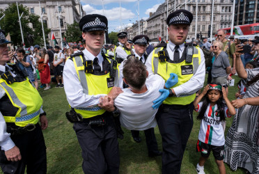 Police arrest at least 474 people at Palestine Action protest in London