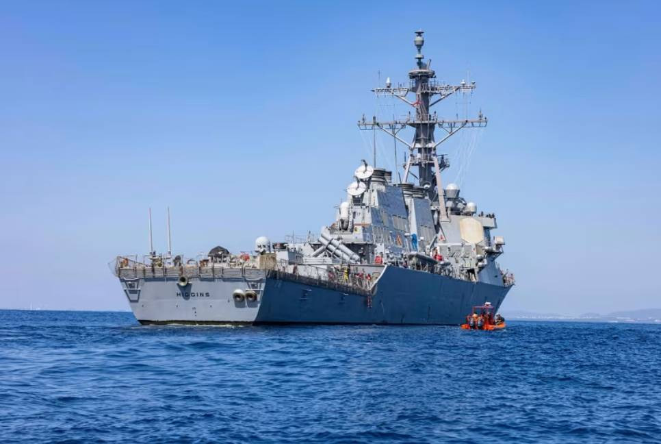 US warships sail near disputed shoal after Chinese ship collision
