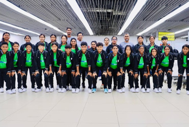 U-17 women's football team leaves for Bhutan