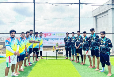 Shuvosangho hosts anti-terror, anti-drug campaign with football match in Dopnia