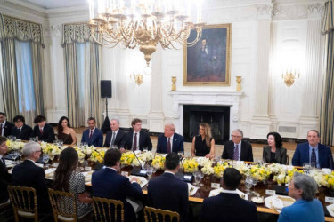 Trump hosts tech giants at White House dinner with Tim Cook, Sundar Pichai, and more; Elon Musk missing