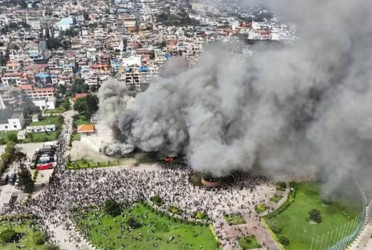 Nepal's parliament set on fire after PM resigns