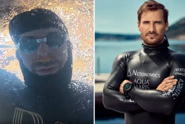 Freediver breaks world record by holding breath underwater for 29 minutes