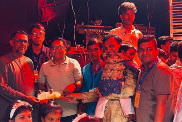 Shuvosangho Chandpur committee exchanges greetings and support during Durga Puja