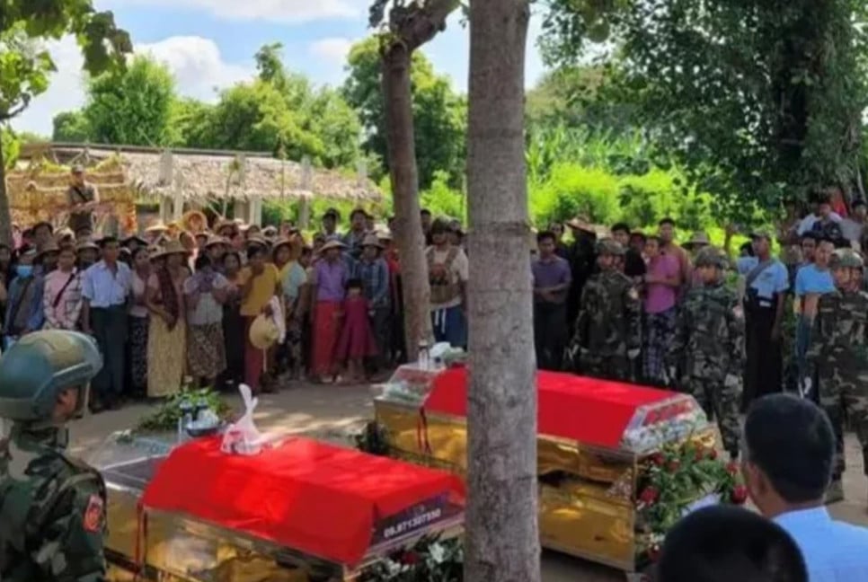 24 killed as army paraglider bombs Myanmar Buddhist festival