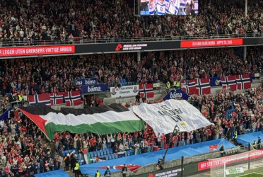 Pro-Palestine demonstrations at Norway-Israel World Cup qualifier
