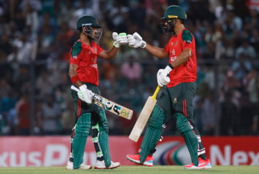 Tanzid’s 89 powers Bangladesh to 151 before Shepherd’s hat-trick