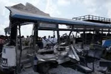 Truck slams into bus in southern India, killing 20 people