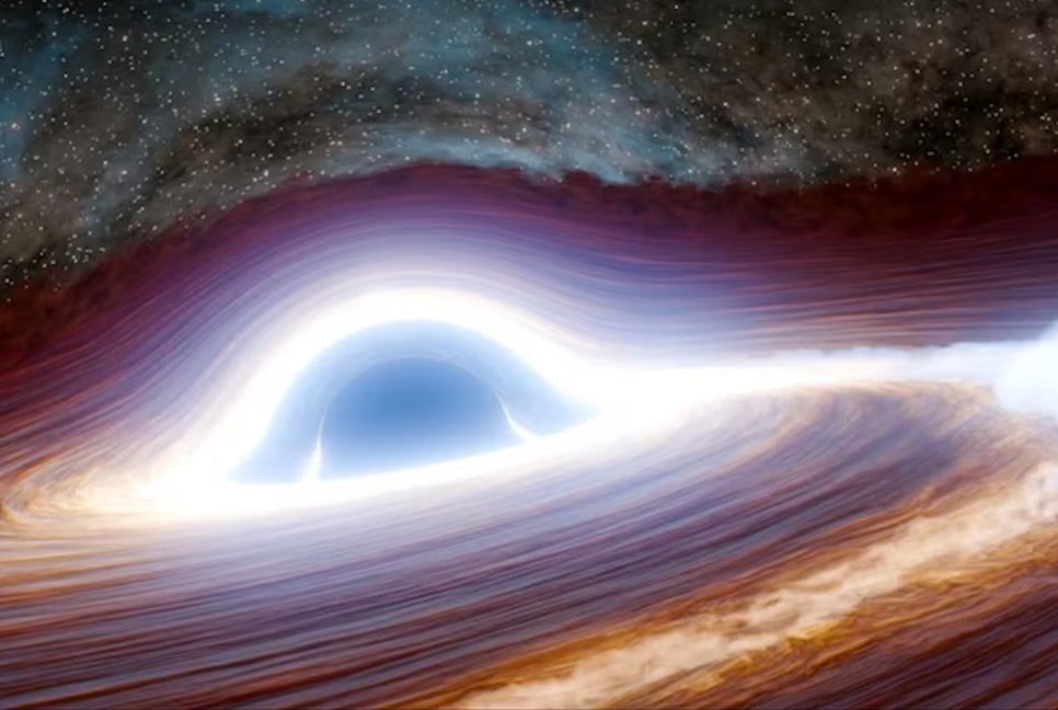 The biggest black hole flare ever seen with light of 10 trillion suns