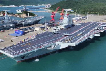 China launches its strongest aircraft carrier in naval race with US