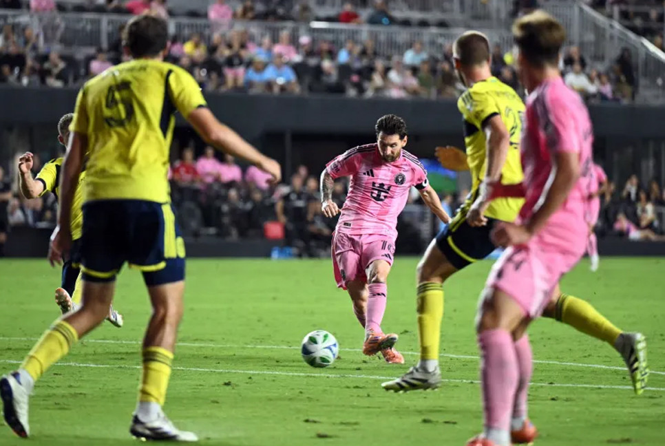 Messi scores two goals as Inter Miami eliminate Nashville in playoffs