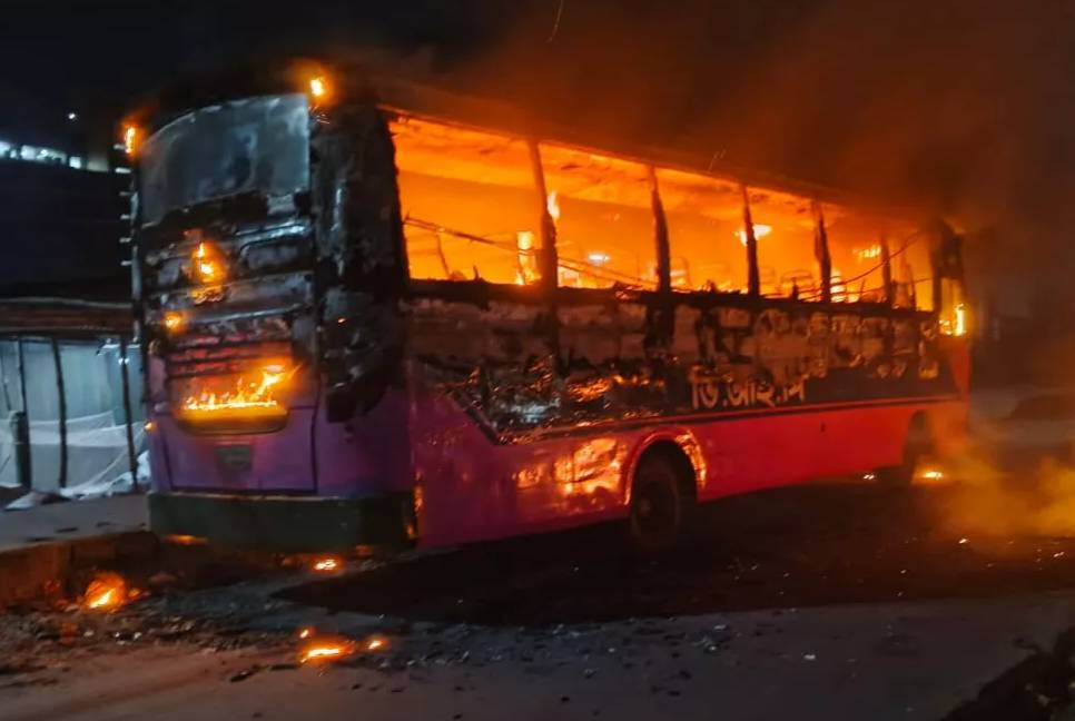 Three buses torched in Gazipur