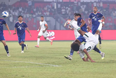 Bangladesh drew against Nepal after conceding a last minute goal