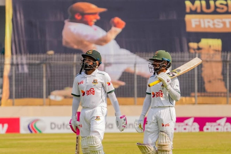Bangladesh declare at 297-4, setting Ireland 509 for victory