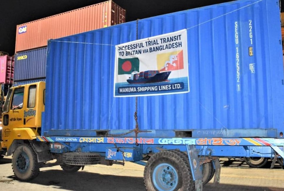 Trial transit cargo for Bhutan delivered via Ctg port