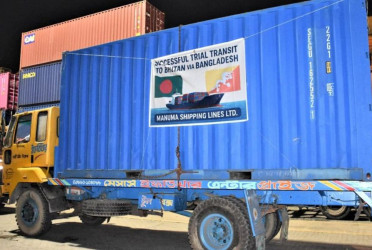 Trial transit cargo for Bhutan delivered via Ctg port