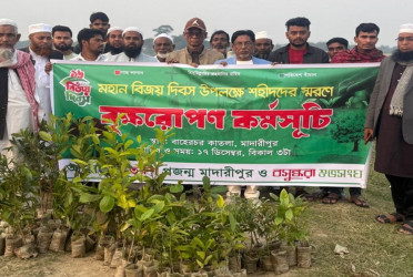 Tree plantation drive, dua mahfil hosted at Madaripur Sadar Upazila