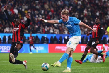 Hojlund helps Napoli sink Milan to reach Italian Super Cup final in Riyadh