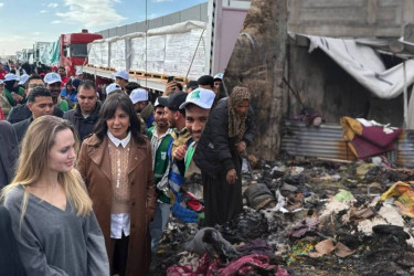 Grandmother, grandson burn to death in Gaza tent fire as Jolie visits Rafah crossing