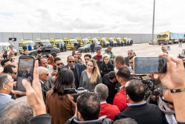 Angelina Jolie at Rafah as Gaza aid suspended