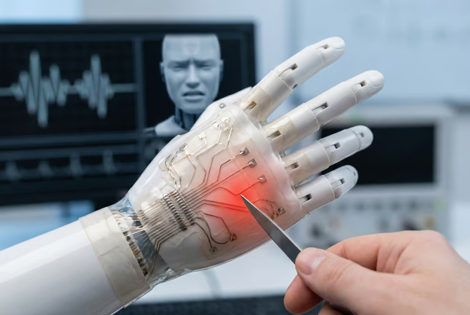 Artificial skin gives robots human-like reflexes