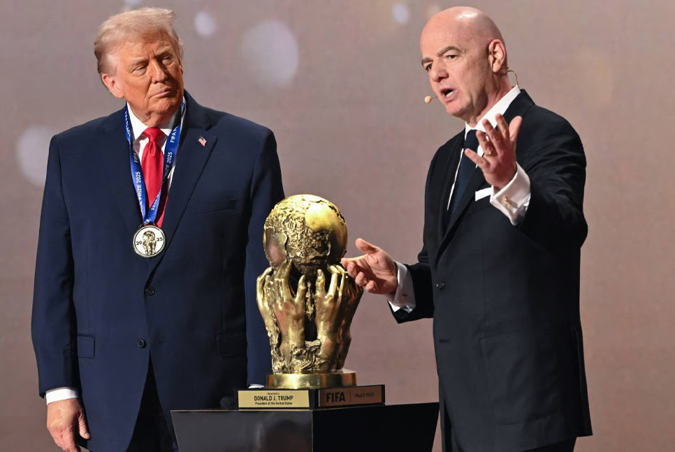 FIFA president Infantino defends giving peace prize to Trump