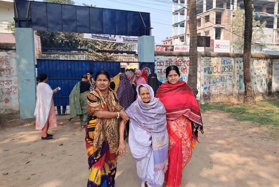 They fearlessly cast votes with red vermilion on their forehead