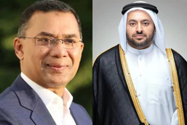 Qatari state minister for foreign affairs calls Tarique Rahman