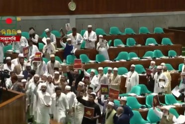 Opposition party walks out in protest of President's speech in Parliament