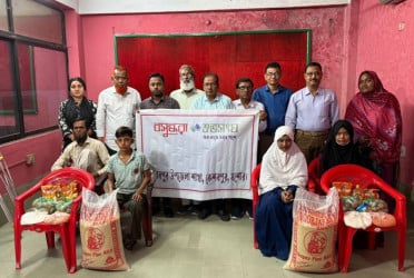 Eid items distributed to disabled families in Jashore