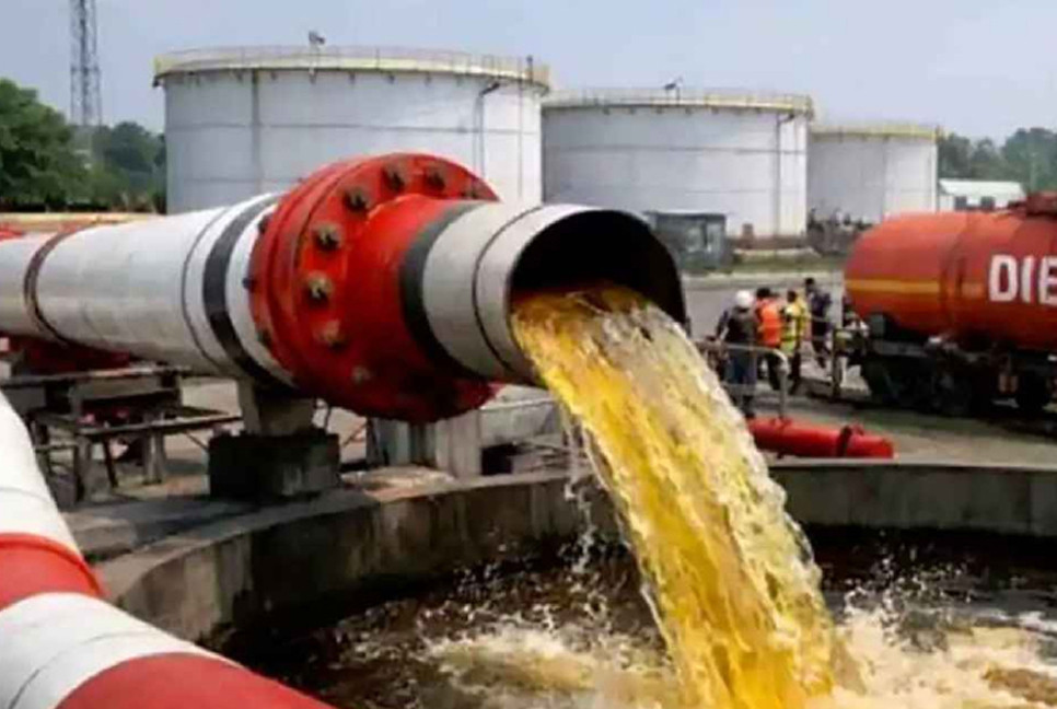 Pumping of 5,000 metric tonnes of diesel from India begins