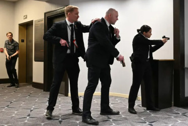 Trump evacuated from White House correspondents’ dinner after shots fired