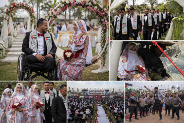 Hope in Gaza as 300 couples get married at one time