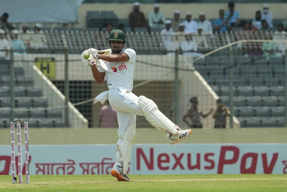 Shanto’s century puts Bangladesh in command at tea