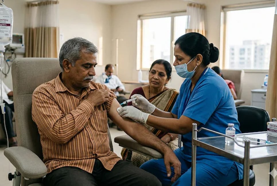 7-minute cancer shot launched In India
