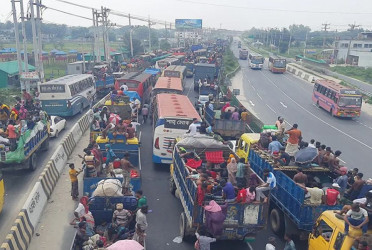30km traffic jam on Dhaka–Tangail–Jamuna Bridge highway