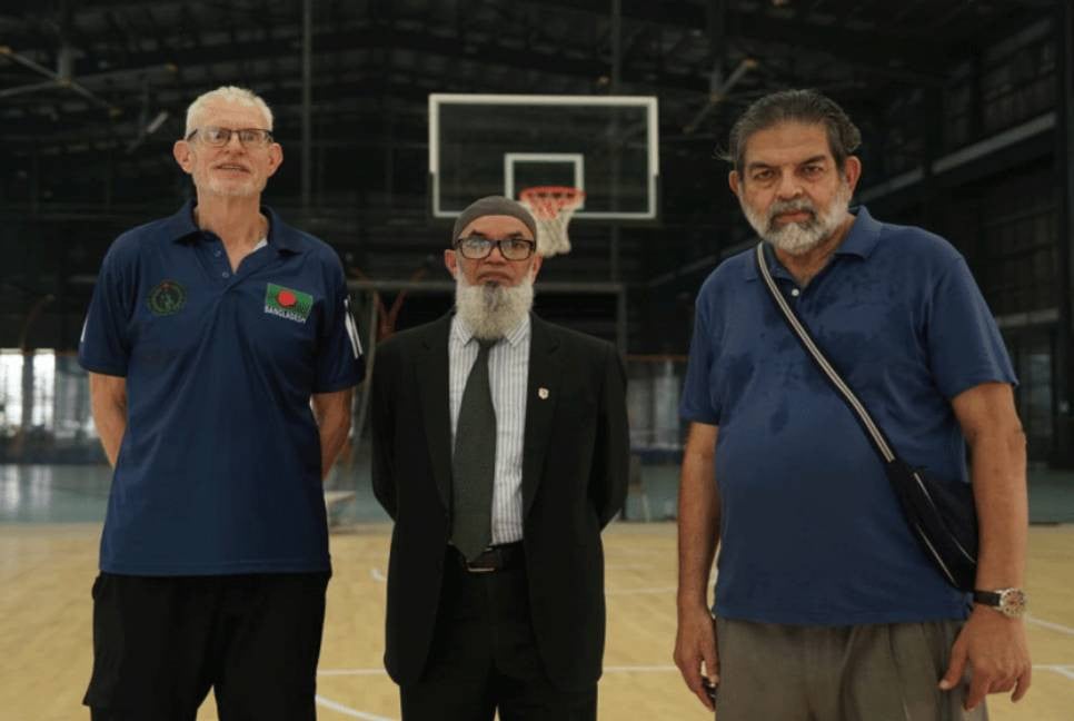 Basketball Federation officials visit world-class court at Bashundhara Sports City