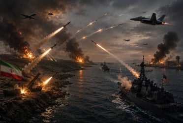 Iran fires missiles towards Kuwait and Bahrain, US strikes radar installations in Iran