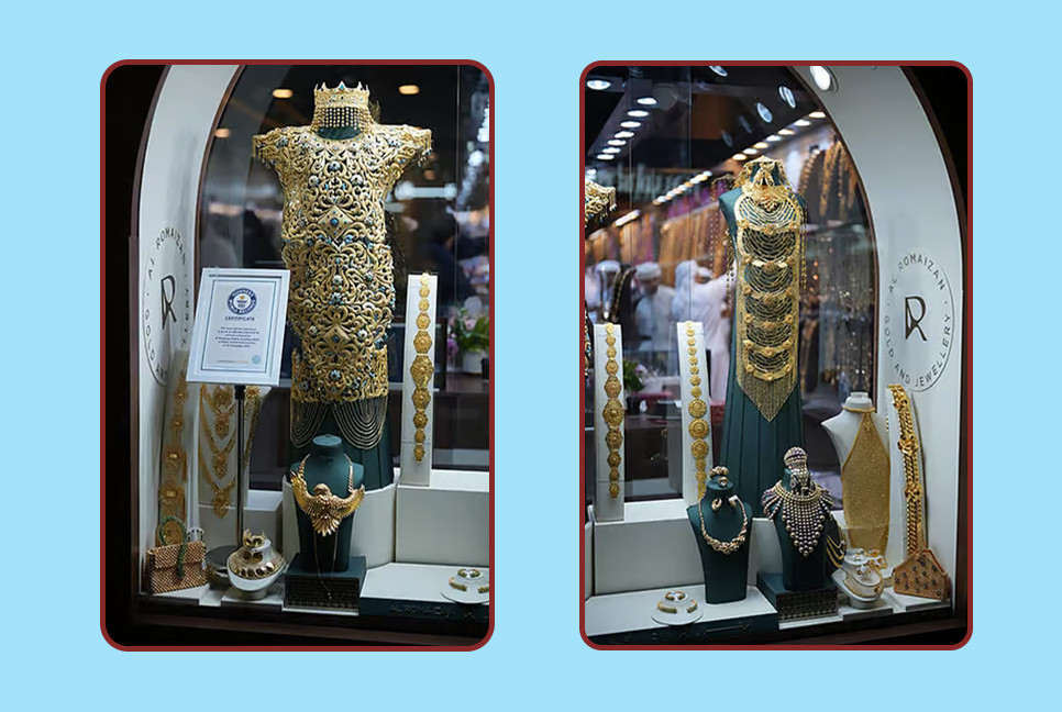 Sharjah jewellery expo unveils 10kg gold dress