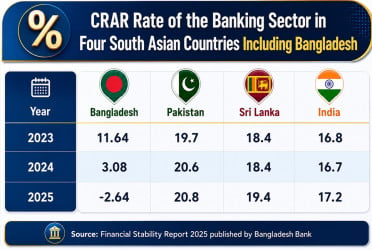 Banking sector capital adequacy turns negative