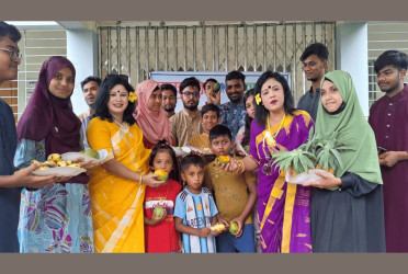 Underprivileged children enjoy seasonal fruits in Gaibandha