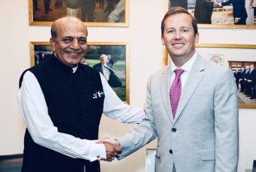 US Envoy Sergio Gor welcomes India's New High Commissioner Dinesh Trivedi
