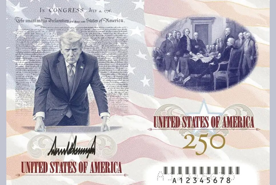 Trump unveils commemorative US passport featuring his portrait