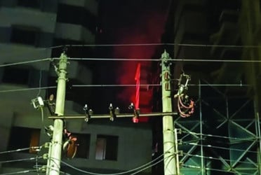 Two dead as fire caught in Katabon residential building