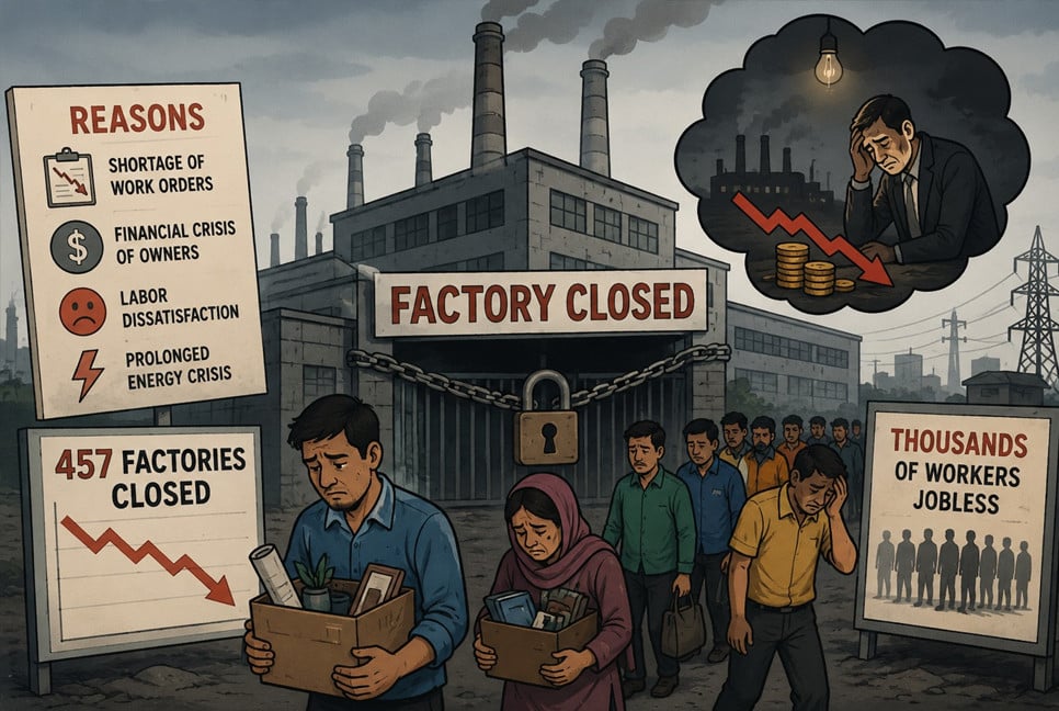 457 factories closed in two years