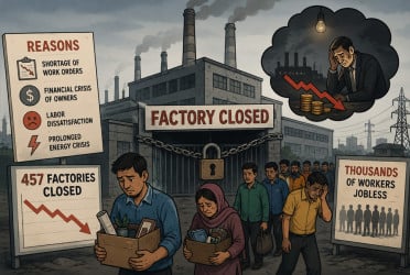457 factories closed in two years